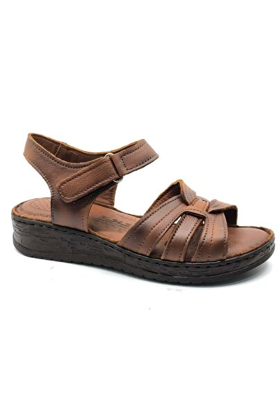 KOCAMANLAR 8712 Prava koža Comfort Ortopedsko Žene Sandale TABA