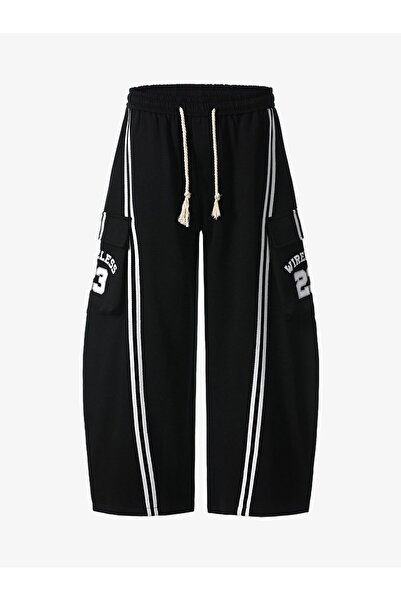 EDVESS Παντελόνι φούτερ σε στυλ Harajuku, πολύ φαρδύ, πλεκτό