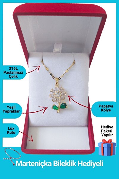 SeyCey.co فاخر في صندوق مخملي | قلادة ديزي | فولاذ 316 لتر - غير قابل للتشويه | هدية المرأة