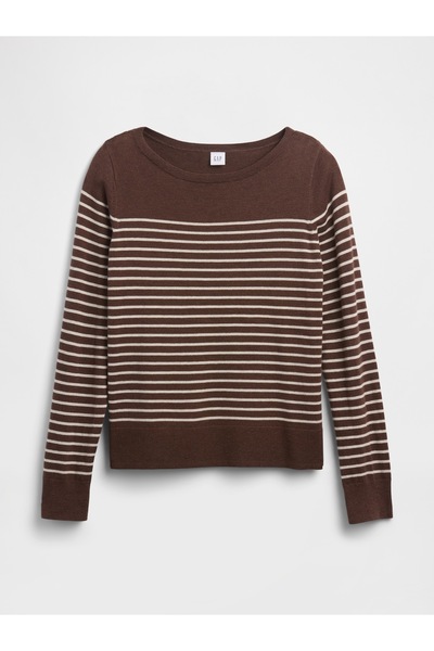 GAP Kadın Kahverengi Striped Pullover
