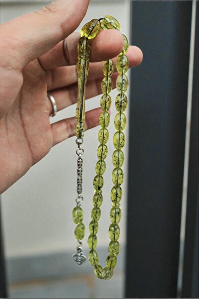 Atolyezone Çay Fosilli Arpa Kesim Toz kehribar Tesbih