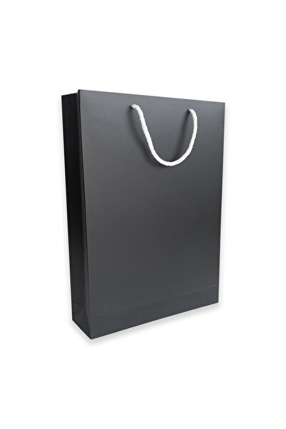 ABB Matbaa 10 Adet Siyah Karton İpli Çanta (25x38x8)