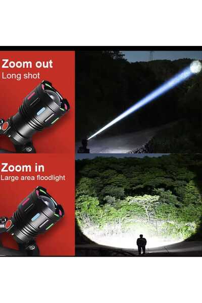 goldixpir Profesyonel avcı kamp kafa lambası zomlu şarj edilebir pilli