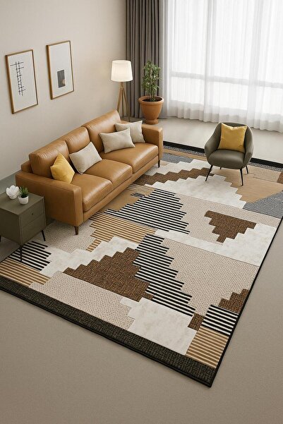 Flair dijital baskılı yıkanabilir Kaymaz Tabanlı Halı Dekoratif Yıkanabilir halı