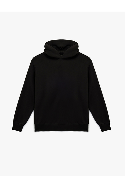 Koton Hanorac de bază cu glugă cu mânecă lungă cu trei fire