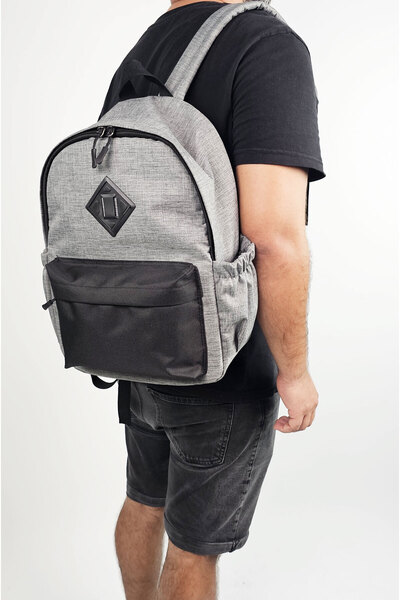 Woys Bags Gray Color Backpack Sports Bag - Gray School Bag Daily Use Bag