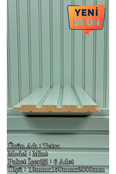 DOGGA PROFILE-PANEL Mdf Duvar Paneli ve Duvar Lambrisi ve Dekoratif Paneli 15X280 MİNT (6'^LI PAKET)