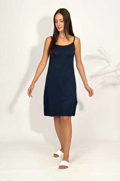 Betimoda Women's Cotton Combed Viscose String Strap Underwear Tunic Navy Blue