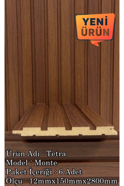 BAKİ AHŞAP Mdf Duvar Paneli Duvar Cnc İşleme Dekoratif Duvar Paneli Monte 12M...