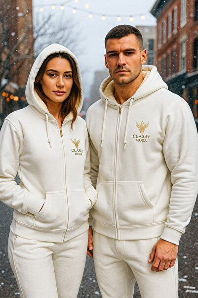 Classy 2-Piece Tracksuit Set - Nakiş Hooded Tracksuit Set - 3 Thread Raster Welsoft Sleeves Excluded