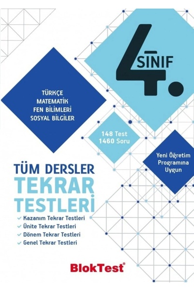 Tudem Yayınları 4.sınıf Tüm Dersler Tekrar Testler / Blok Test