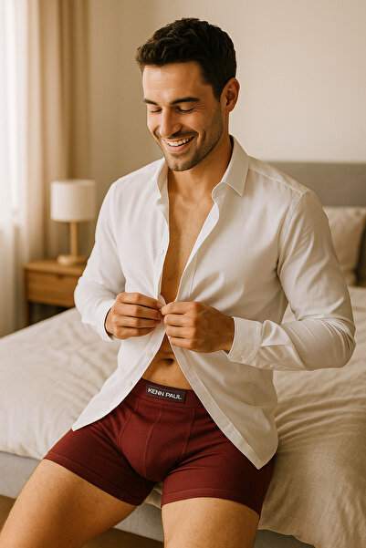 KENN PAUL Boxer din bambus respirabil pentru bărbați - talie elastică, priete...