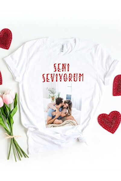 Personalized Photo Printed White T-shirt