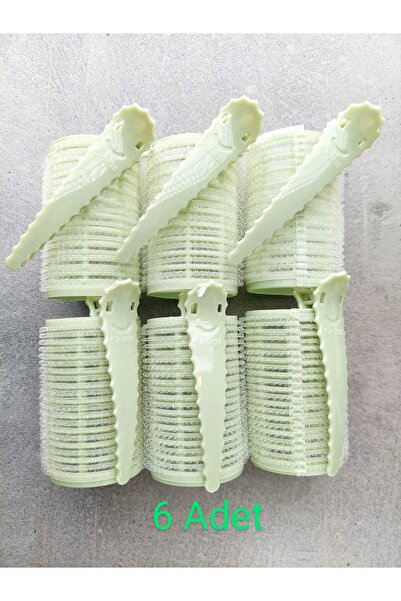 SEVRU 6 Adet Tokalı Bigudi Cırtlı - Saç Bigudisi, Saç Pensli Bugidi,büyük boy...