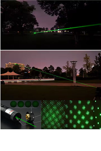 Janva Şarjlı Turbo Yeşil Lazer Pointer Kibrit Yakabilen 15000 Mv Güç 150km Green Laser
