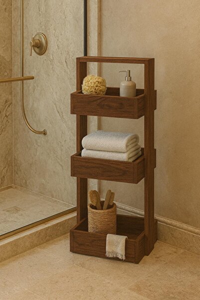 pinoxi Ahşap Organizer Sepet Banyo Düzenleyici Sebzelik