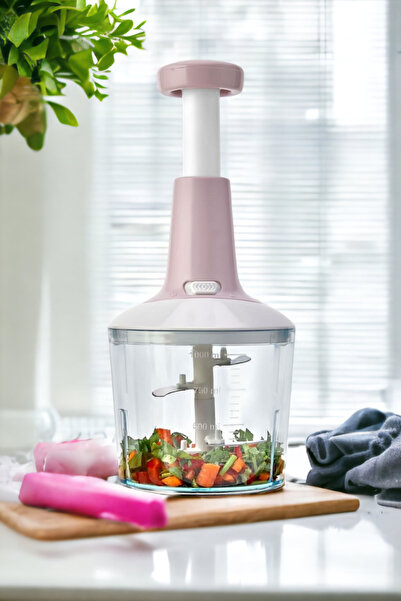 Comprox Hand Rondo, Bass Cutting Practical Hand Robot 1000ml New Generation Chopper, Manual Chopper with 5 Blades