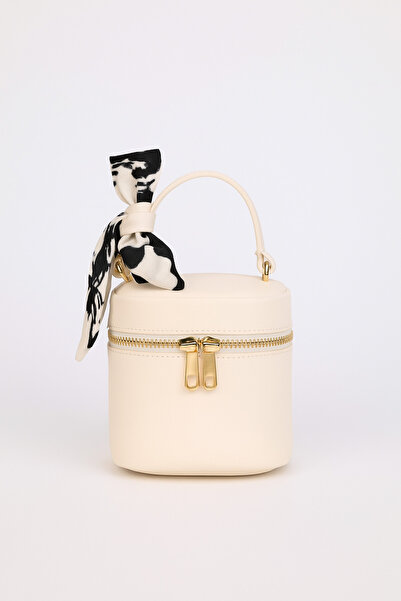 NOTHING Kadın Krem Kutu Çapraz Askılı El ve Omuz Çantası Reborn