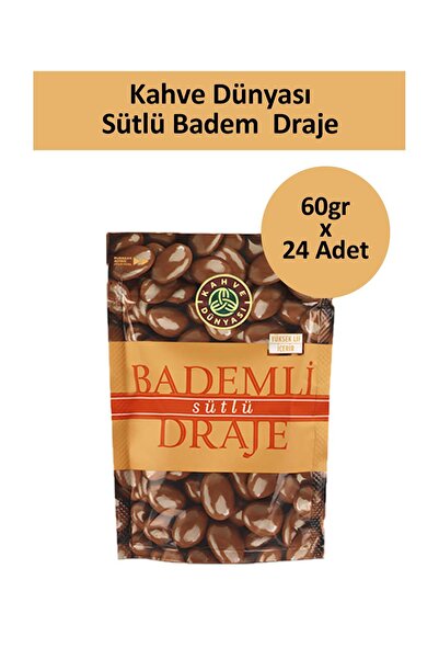 Kahve Dünyası Kahve Dünyası Sütlü Badem Draje 60 gr x 24 Adet