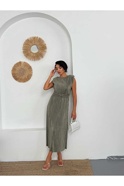 LAMİFUSTORE Φόρεμα DANIEL με πλισέ και λεπτομέρεια στη μέση