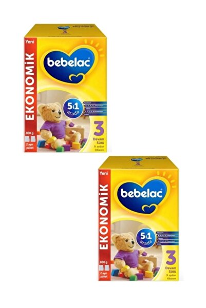 Bebelac 3 Bebek Devam Sütü 800 gr 9-12 Ay X 2 Adet-KOFRE