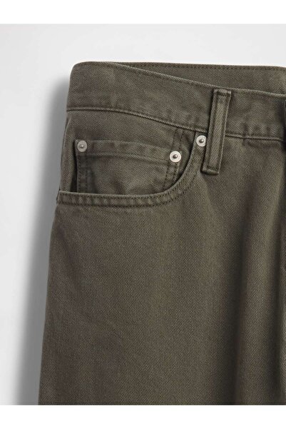 GAP Erkek Yeşil Relaxed Straight Jean Pantolon