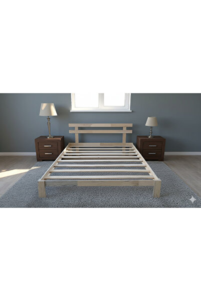 worldofwood Doğal Masif Ahşap Trend Karyola