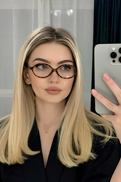 Eyesofia نظارات Oblamow للجنسين Uv400 Filtered Leopard Blue Block