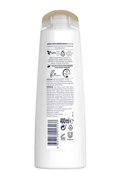 Dove ŞAMPUAN ARGAN YAĞI 400ML 5 ADET