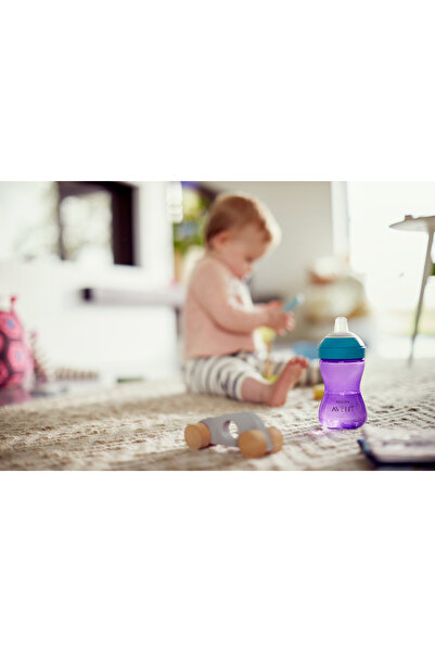 Philips Avent Yumuşak Uçlu Alıştırma Bardağı, 9+ Ay, 300 ml, Mor, SCF802/02
