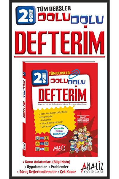 Analiz Yayınları 2.SINIF TÜM DERSLER DOLU DOLU DEFTERİM