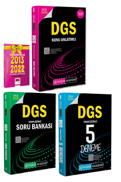 Pegem Akademi Yayıncılık 2026 Pegem DGS Konu Anlatım+Pegem DGS Soru Bankası+P...