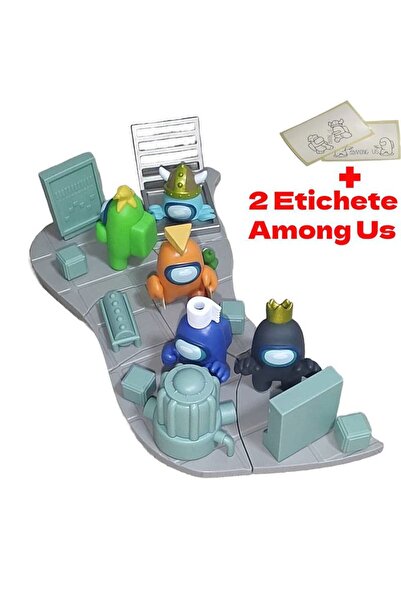 AMONG US Set 5 Figurine Among Us, 22 piese+2 etichete, 28x15cm