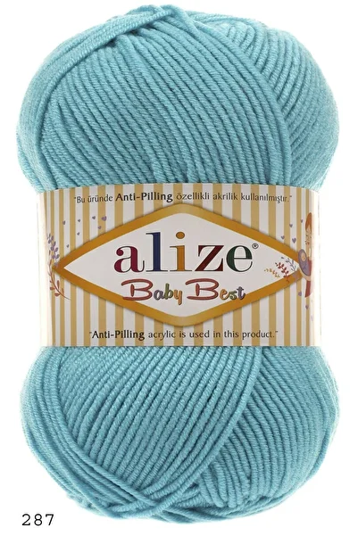 Alize Baby Best 287 - Turquoise 10% Bamboo / 90% Acrylic - 100Gr - 240m Anti-Pilling Acrylic