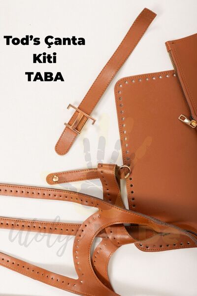 Atölye MaDe Tods Çanta Kiti Deri Örgü Kiti Taba Renk (Sadece deri kit fiyatıdır, ip dahil değildir)