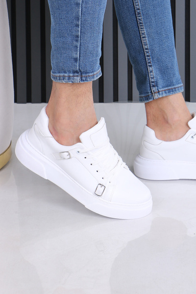 sauron Pantofi sport casual pentru bărbați model Madrid, cu talpă ortopedică cu cataramă dublă