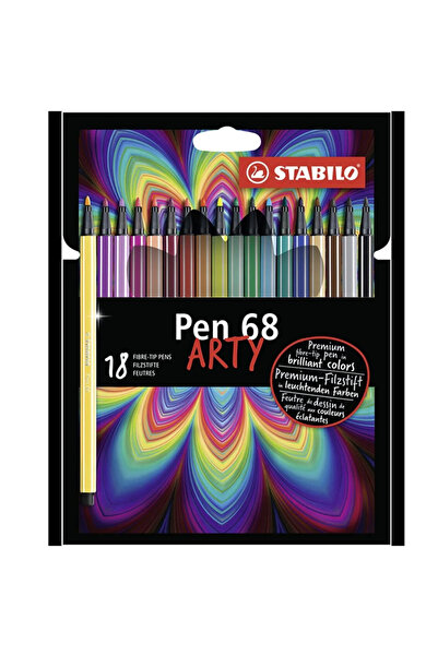 Stabilo Felt Tip Paint Pen 68 Arty 18 Colors