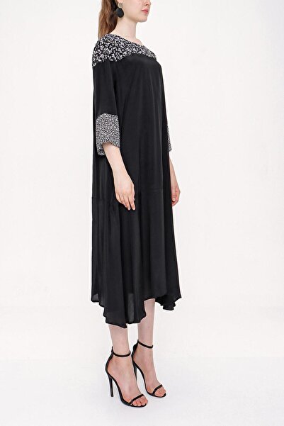 SOCIETA Patterned Fabric Combination Dress 93950