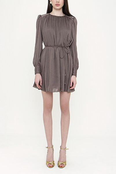 SOCIETA Füme Vatkalı mini elbise 93910