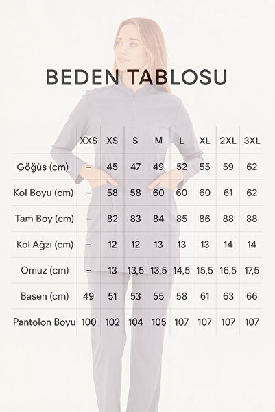 TIPMOD Likralı Saks Mavi Tunik Tesettür Takım Hemşire Forması