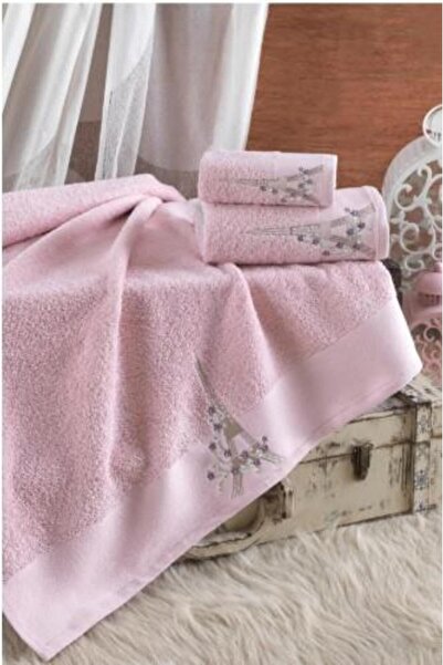 gelin house collection طقم مناشف إيفيل مكون من 3 قطع، 100% قطن، طقم حمام تركي...