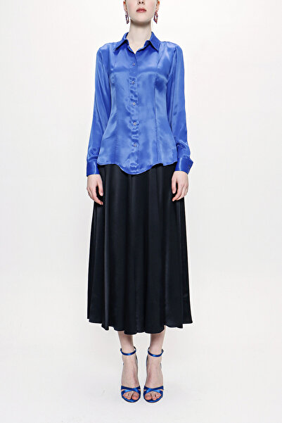 SOCIETA Mavi Dar kesim gömlek 10760