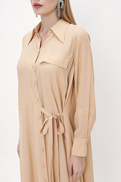 SOCIETA Lace Detailed Shirt Dress 93826