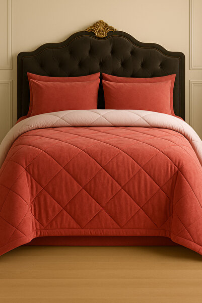 LUNGA VİTA Welsoft Double-Sided Quilt, Cotton Satin on the Inside, Soft on the Outside, Welsoft Double Size