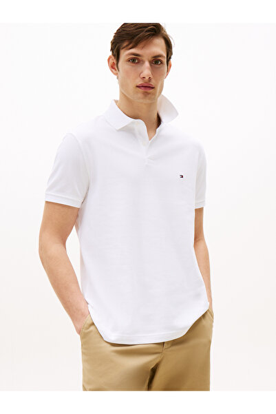Tommy Hilfiger Erkek Beyaz Polo Yaka T-Shirt MW0MW17770 YBR