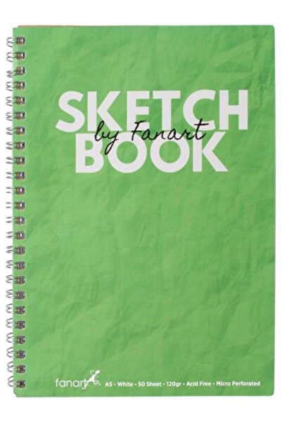 Fanart Academy Sketch Book 120 Gr Spiral 50 Yp A5 Green 8673