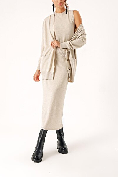 SOCIETA Taş Yün ve kaşmir karışımlı hırka 28832