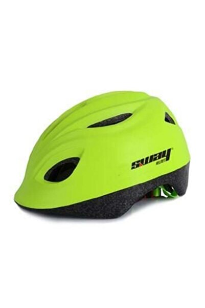 Trendbisiklet Çocuk Bisiklet Kaskı, 5 Renk Siyah-Neon Sarı