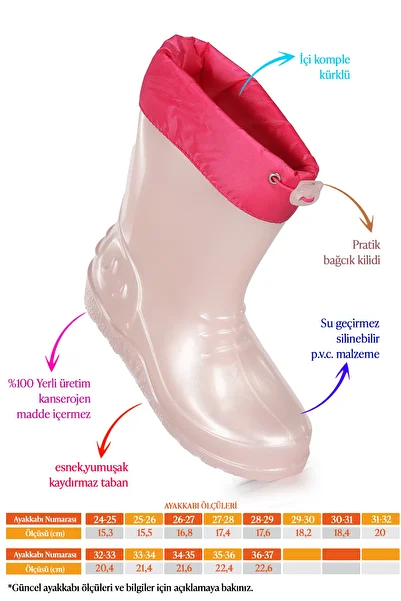 Kiko Kids Linze Pearlescent Waterproof Girls' Rain Boots