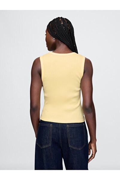 GAP Kadın Sarı Fitilli Halter Yaka Atlet